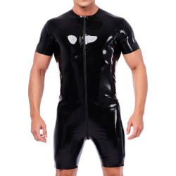 XRUB Latex Combi-Short en latex Xrub avec Zip Noir